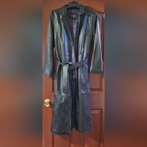Wilson's Leather Black Trench Coat
